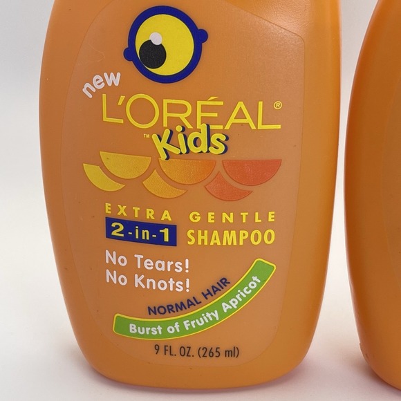 Loreal Kids Fruity Apricot 2-in-1 Hair Shampoo Conditioner (2) Discontinued HTF - Picture 2 of 5